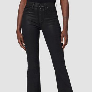 Hudson Jeans "Barbara" High-Rise Coated Bootcut Jeans Noir Coated  (NWOT)